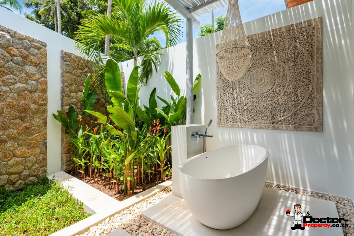 New Luxury Balinese Style Modern 3 Bedroom Pool Villa – Mea Nam, Koh Samui – For Sale